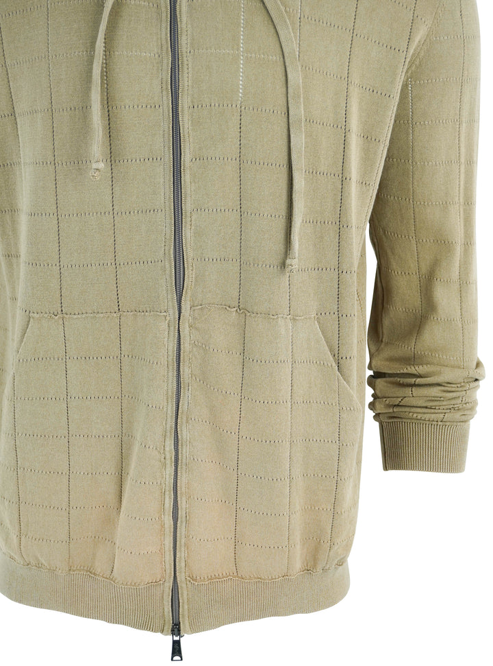 Crossley Zip Front Hoodie in Beige - Discounts on Crossley at UAL