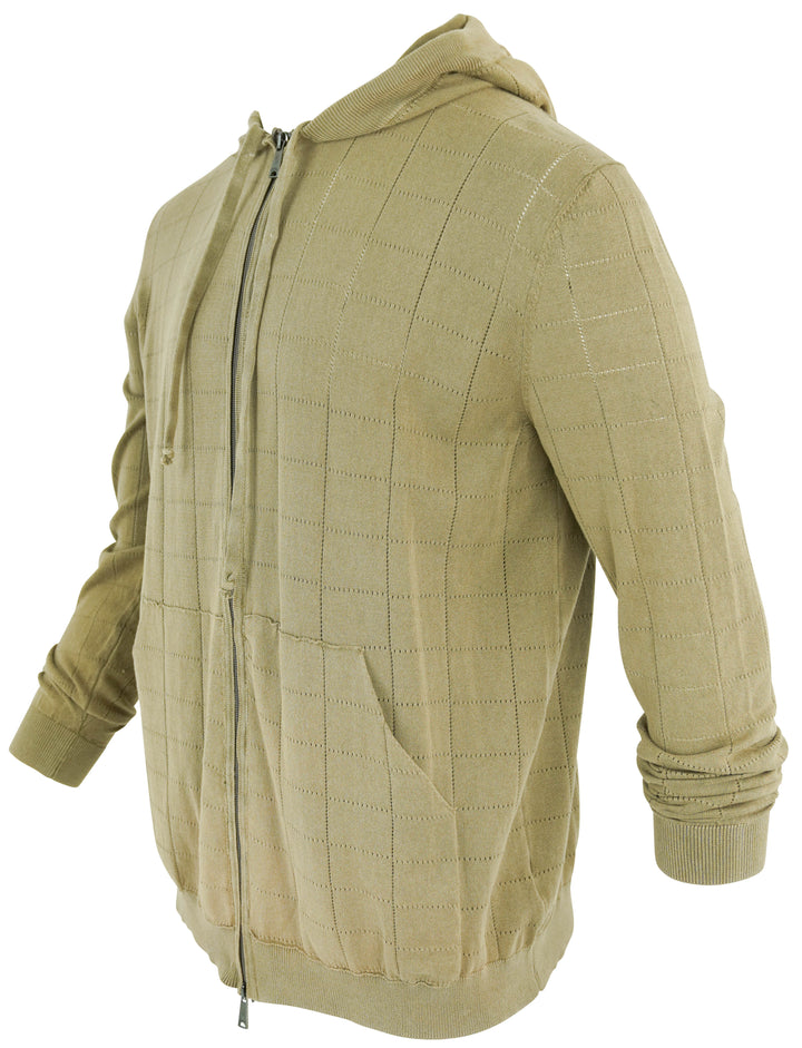 Crossley Zip Front Hoodie in Beige - Discounts on Crossley at UAL