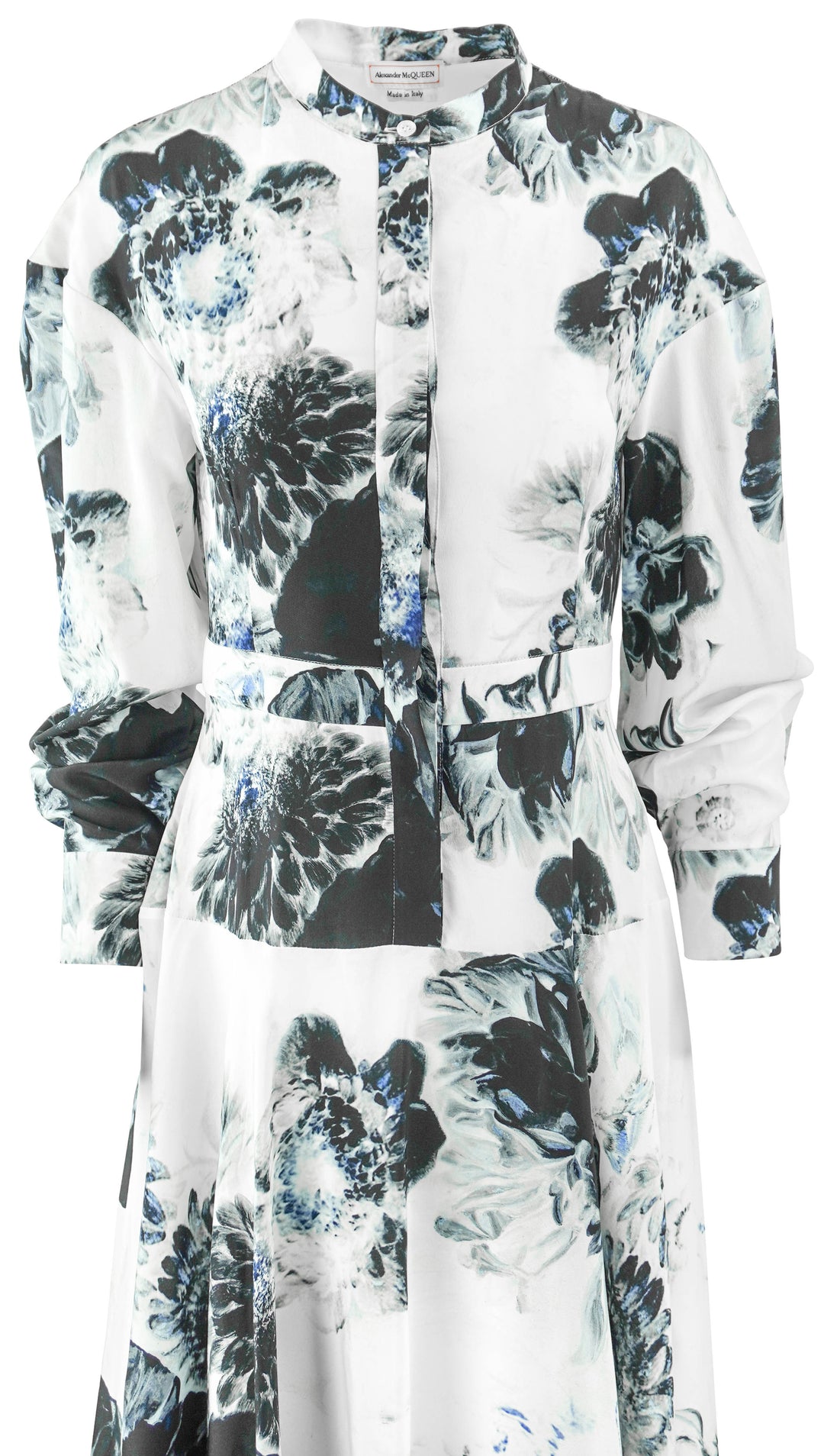 Alexander McQueen Chiaroscuro Day Dress in Ink - Discounts on Alexander McQueen at UAL