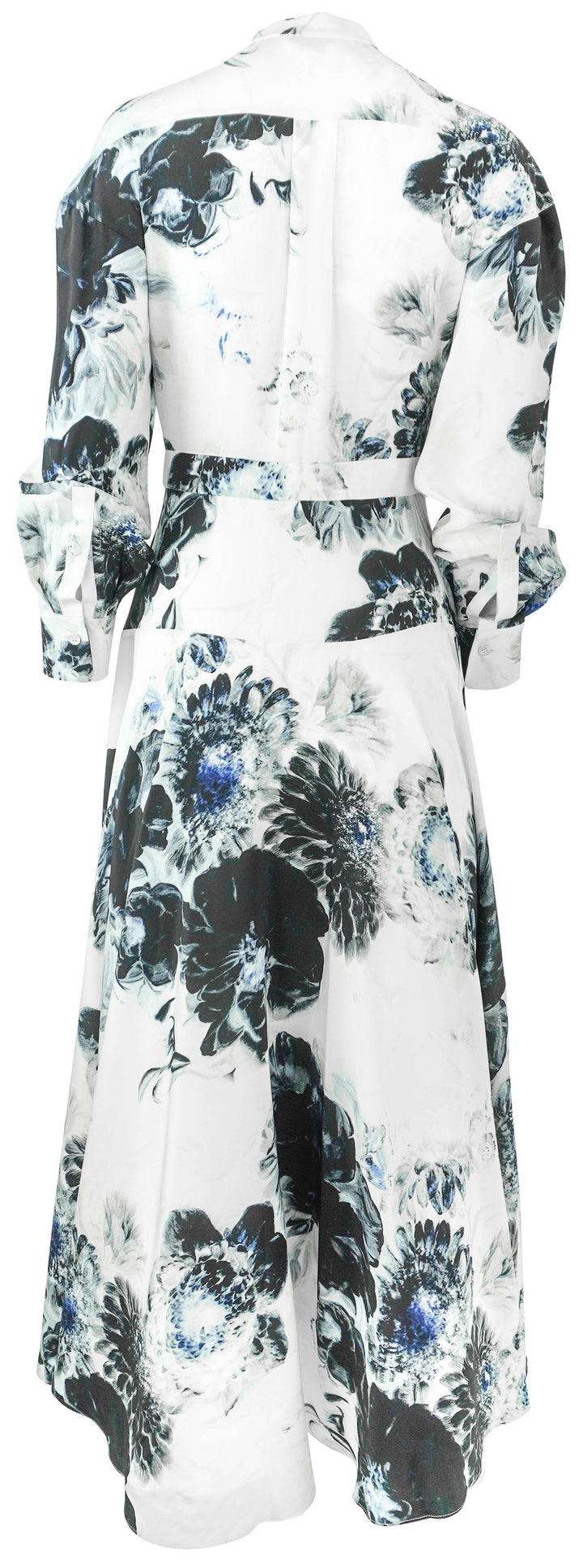 Alexander McQueen Chiaroscuro Day Dress in Ink - Discounts on Alexander McQueen at UAL