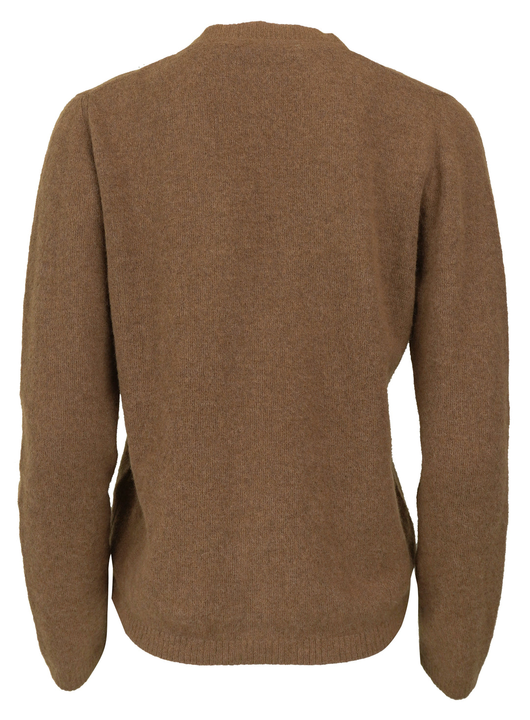 Zeynep Arcay Wool Blend V-Neck Cardigan in Toffee