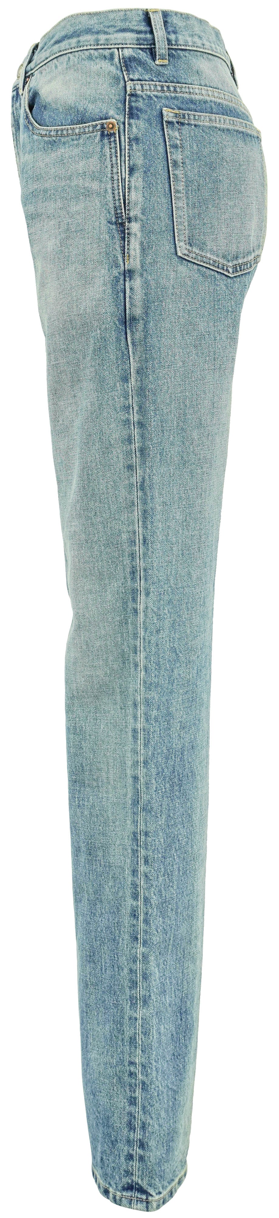 Saint Laurent Straight Leg Jeans in Benjamin Blue Denim - Discounts on Saint Laurent at UAL