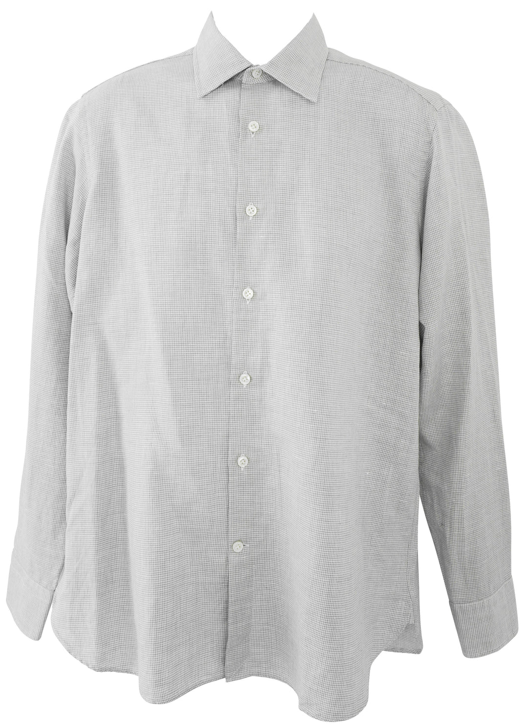 Sonrisa Mini Houndstooth Print Button Down Shirt in Grey/White - Discounts on Sonrisa at UAL