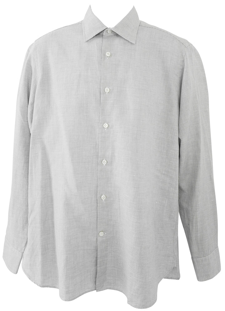 Sonrisa Mini Houndstooth Print Button Down Shirt in Grey/White - Discounts on Sonrisa at UAL