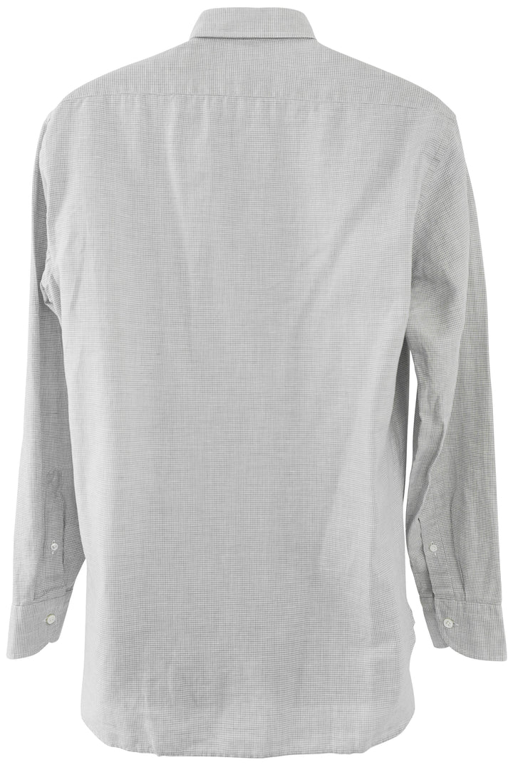 Sonrisa Mini Houndstooth Print Button Down Shirt in Grey/White - Discounts on Sonrisa at UAL