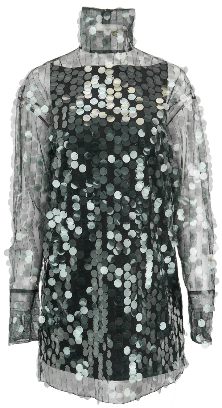 16Arlington Sequin Marta Mini Dress in Black