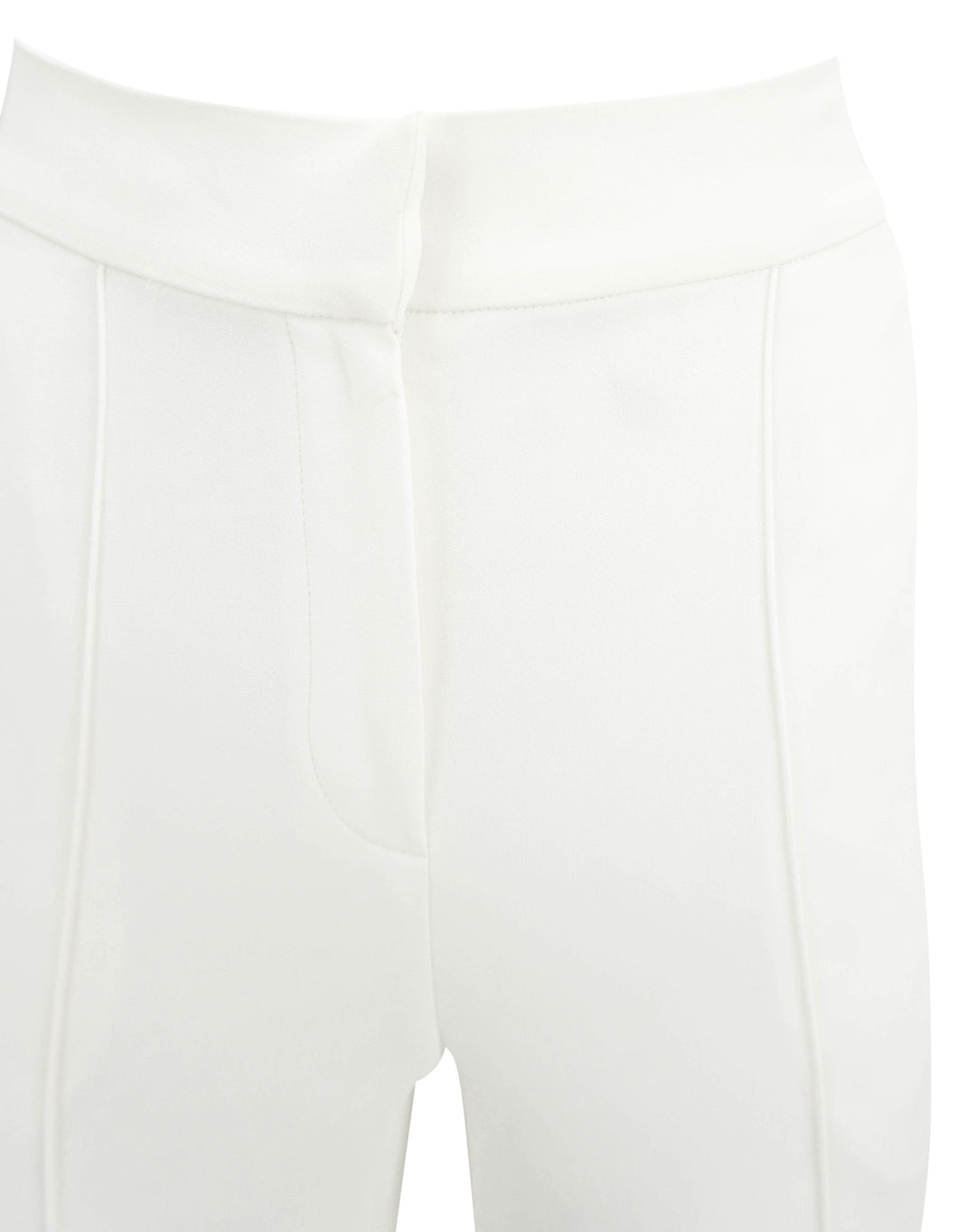 Elie Saab Crepe Pants in Optic White