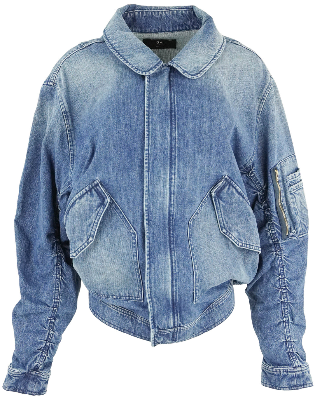 3x1 NYC Royal Bomber Jacket in Deep Blue - Discounts on 3x1 NYC at UAL