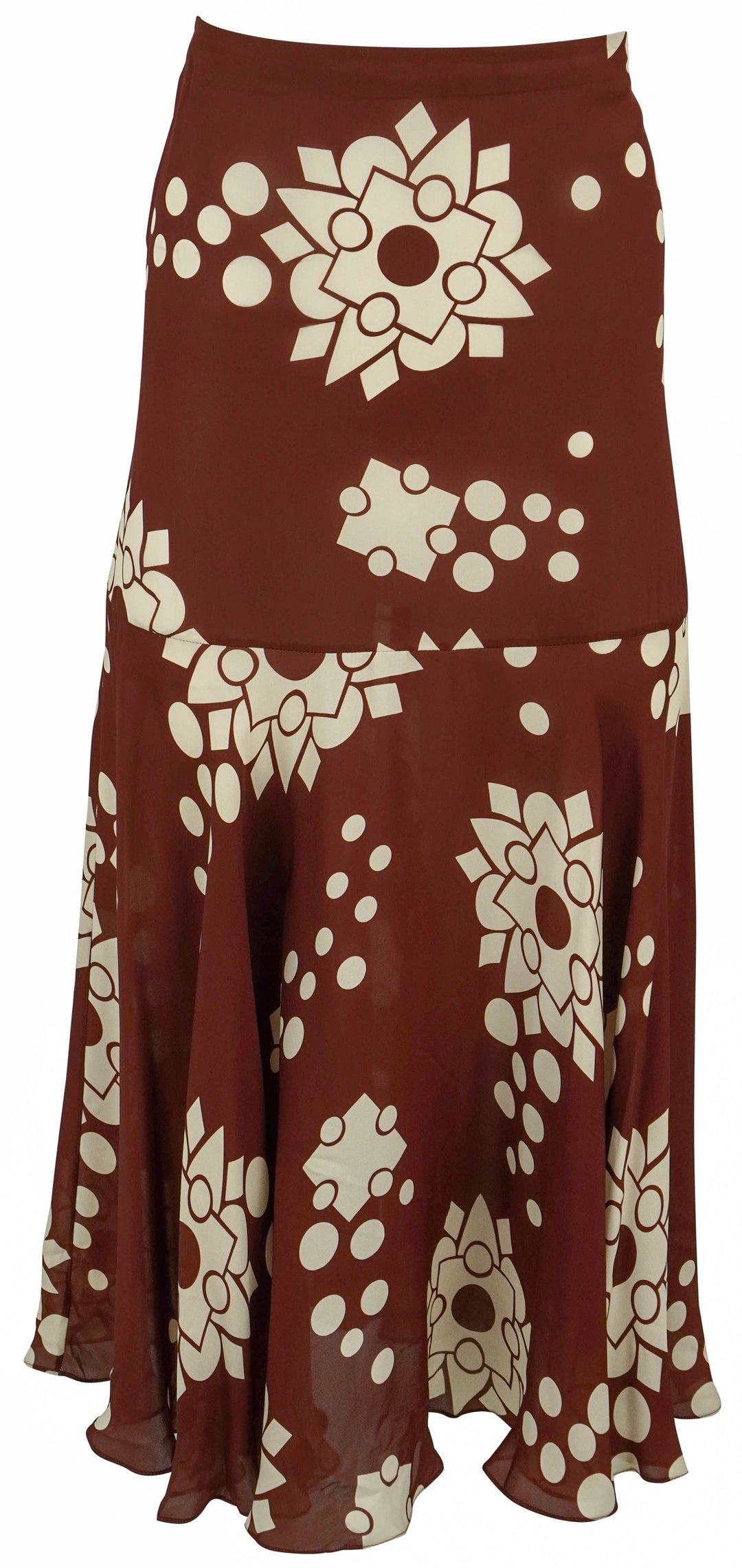 Johanna Ortiz Before The Storm Midi Skirt in Burgundy - Discounts on Johanna Ortiz at UAL