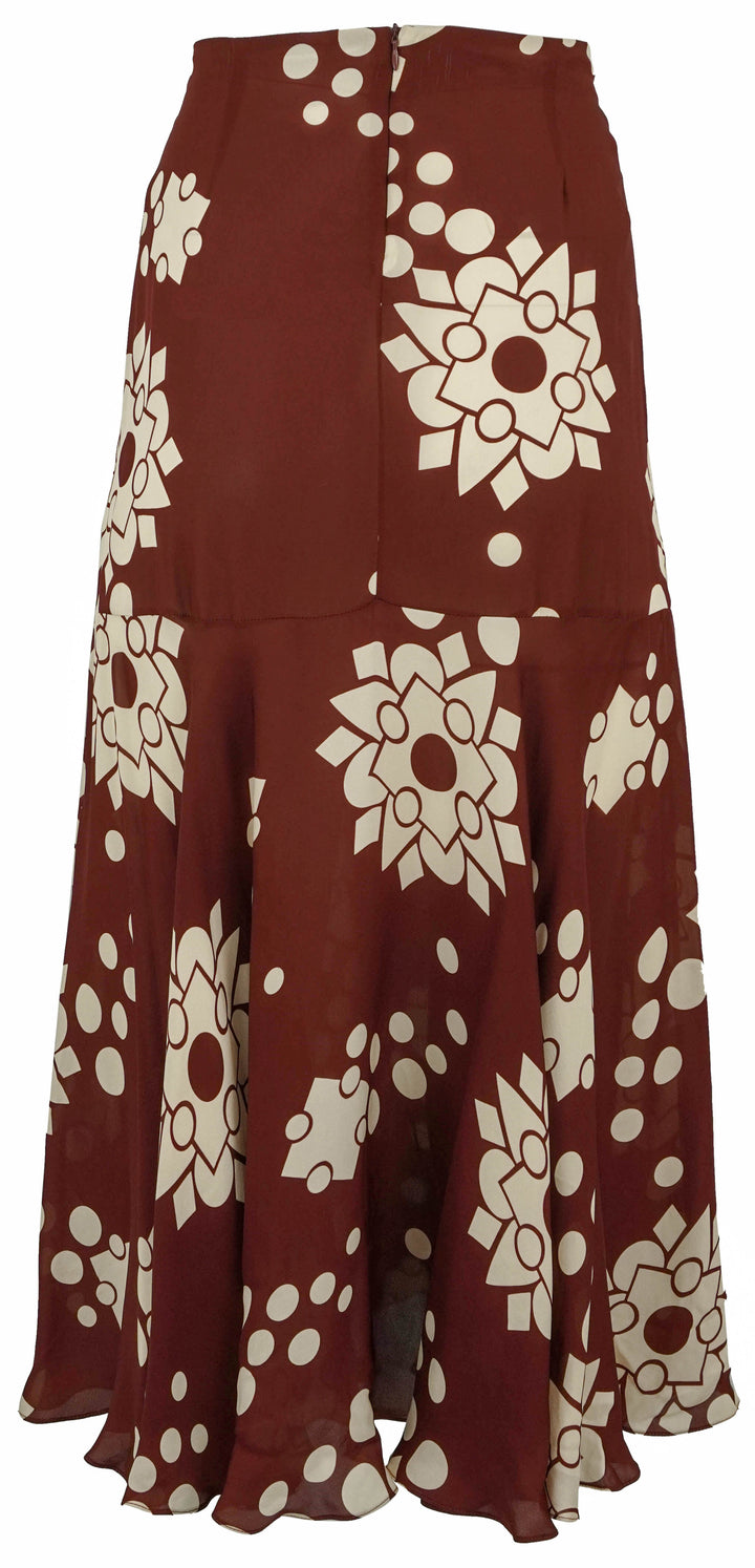 Johanna Ortiz Before The Storm Midi Skirt in Burgundy - Discounts on Johanna Ortiz at UAL