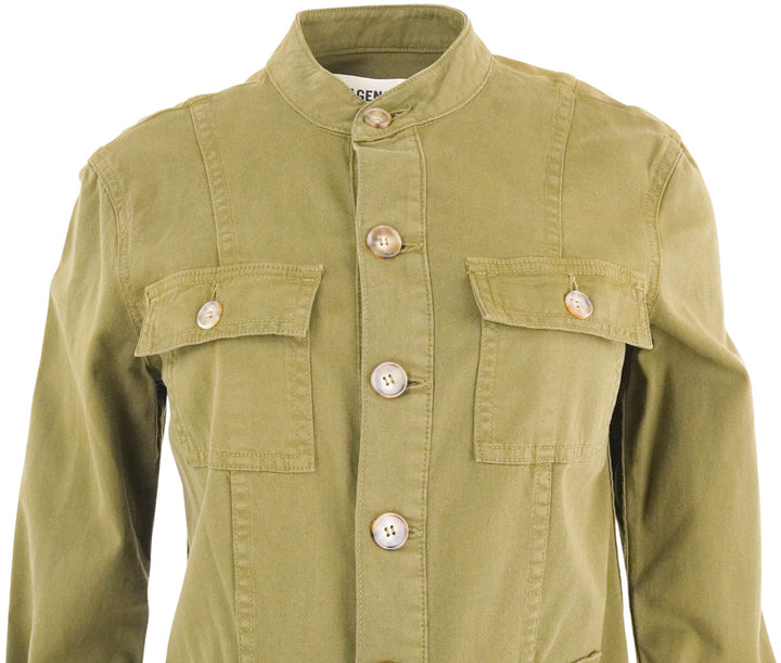 L'Agence Eudice Utility Jacket in British Khaki - Discounts on L'AGENCE at UAL