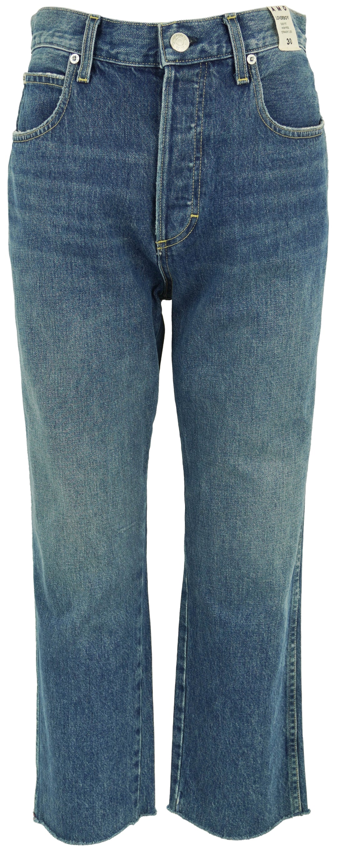 Amo Loverboy Jeans in Medium Wash Denim - Discounts on AMO at UAL