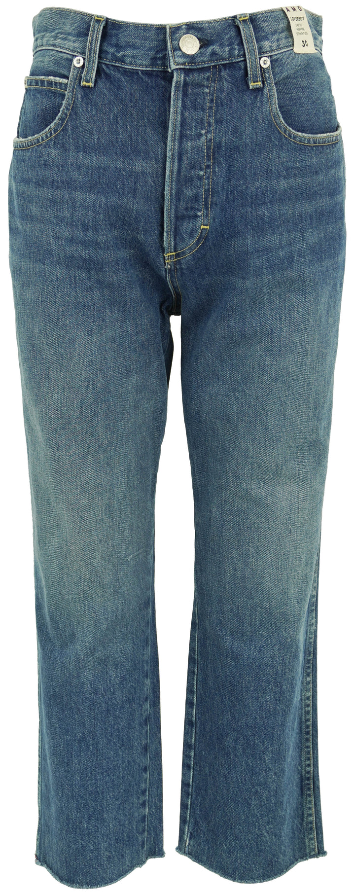 Amo Loverboy Jeans in Medium Wash Denim - Discounts on AMO at UAL