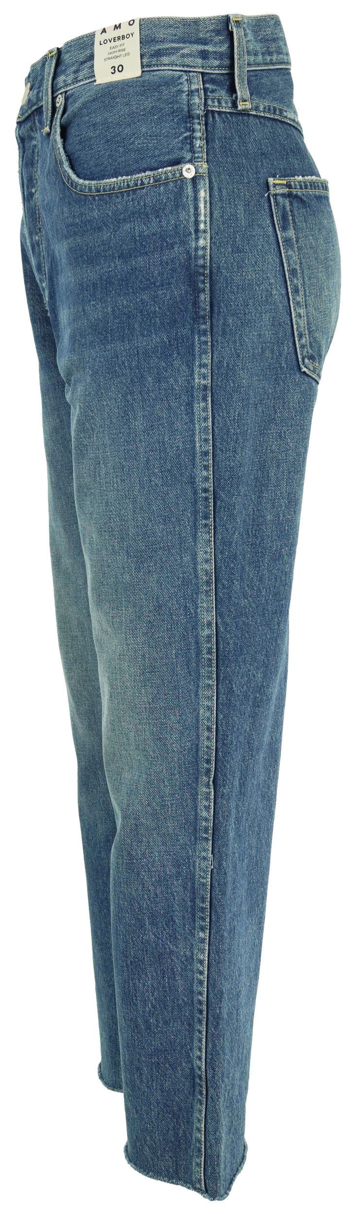 Amo Loverboy Jeans in Medium Wash Denim - Discounts on AMO at UAL