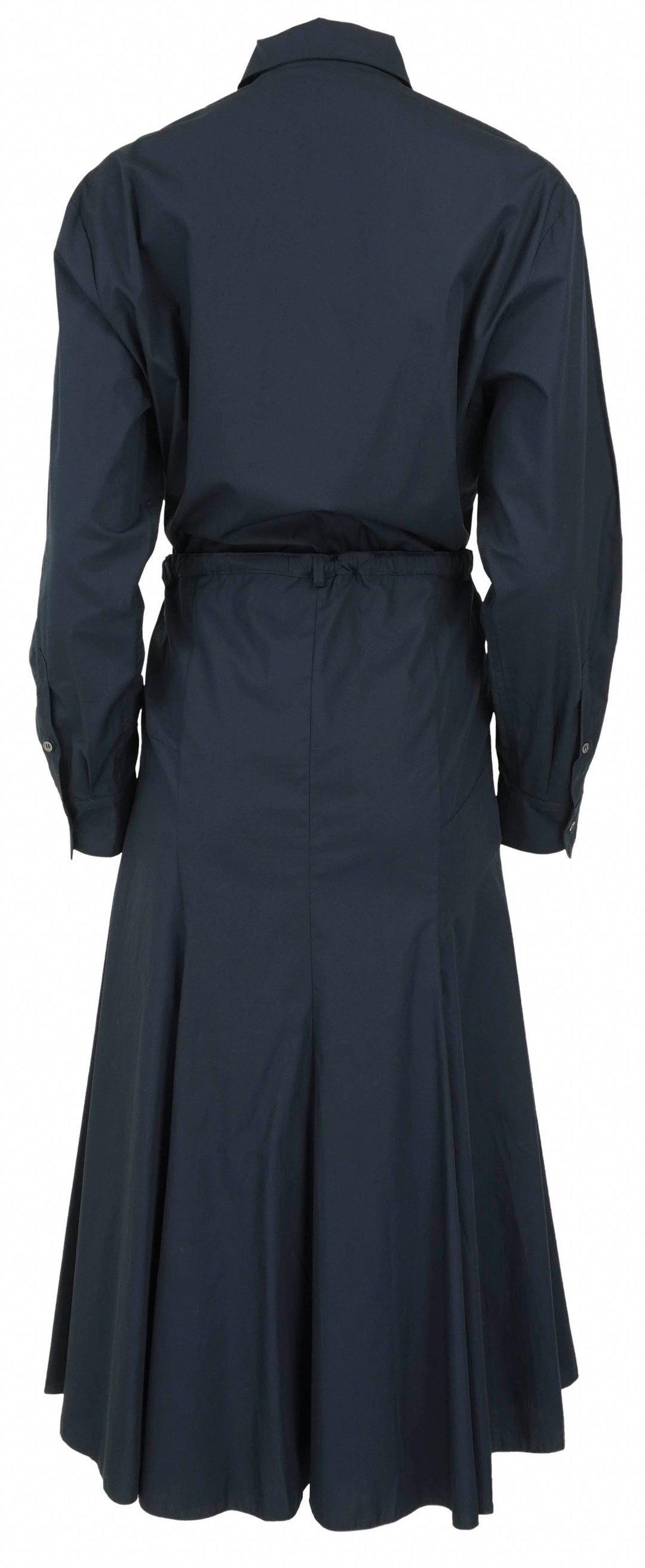 N.21 Button-Down Flared Midi Dress in Navy