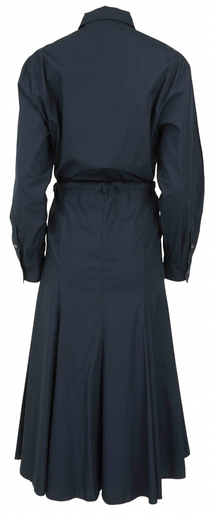 N.21 Button-Down Flared Midi Dress in Navy