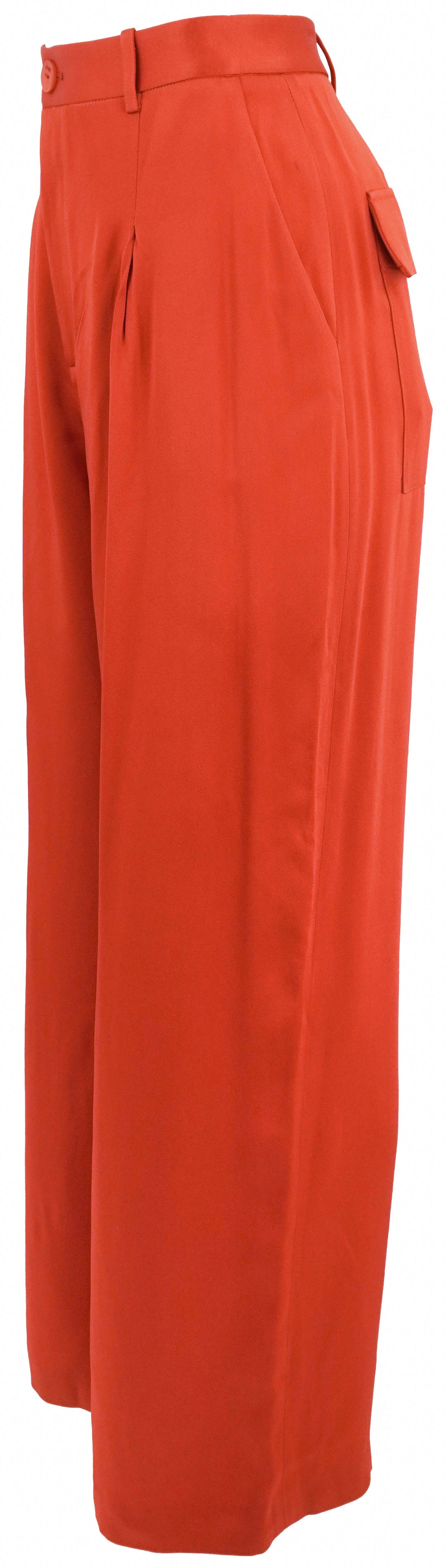 LaPointe Pleated Trousers in Carnelian - Discounts on LaPointe at UAL