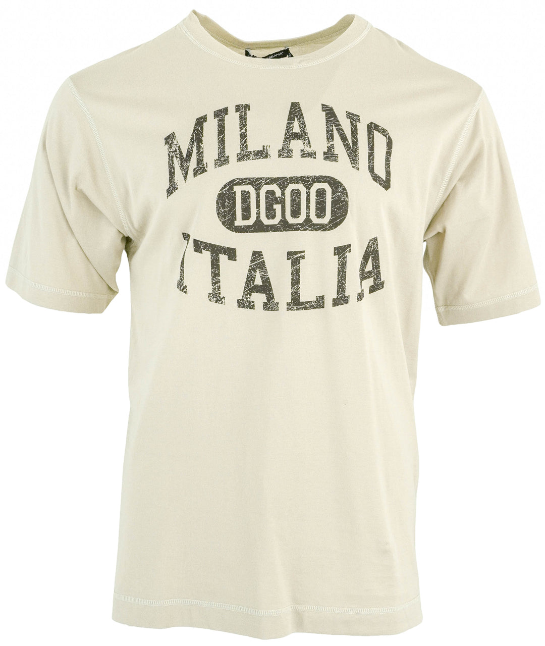 Dolce & Gabbana Graphic T-Shirt in Beige - Discounts on Dolce & Gabbana at UAL