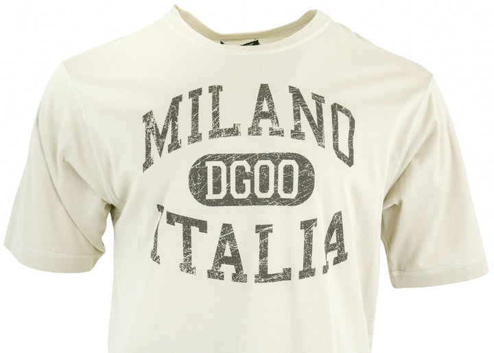 Dolce & Gabbana Graphic T-Shirt in Beige - Discounts on Dolce & Gabbana at UAL
