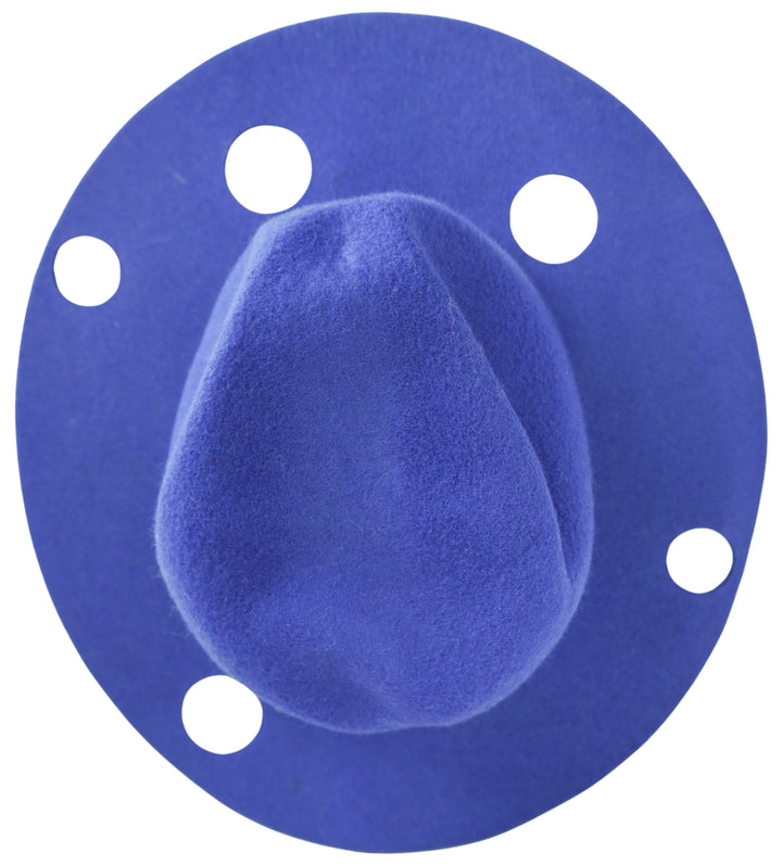 Reinhard Plank Wool Fedora in Blue Holes - Discounts on Reinhard Plank at UAL