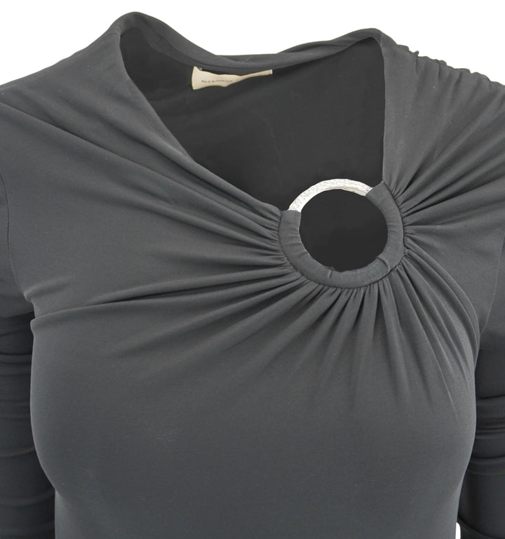 Alexandre Vauthier Long Sleeve Maxi Dress in Black