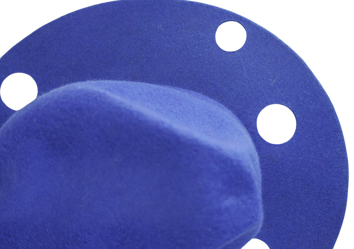 Reinhard Plank Wool Fedora in Blue Holes - Discounts on Reinhard Plank at UAL