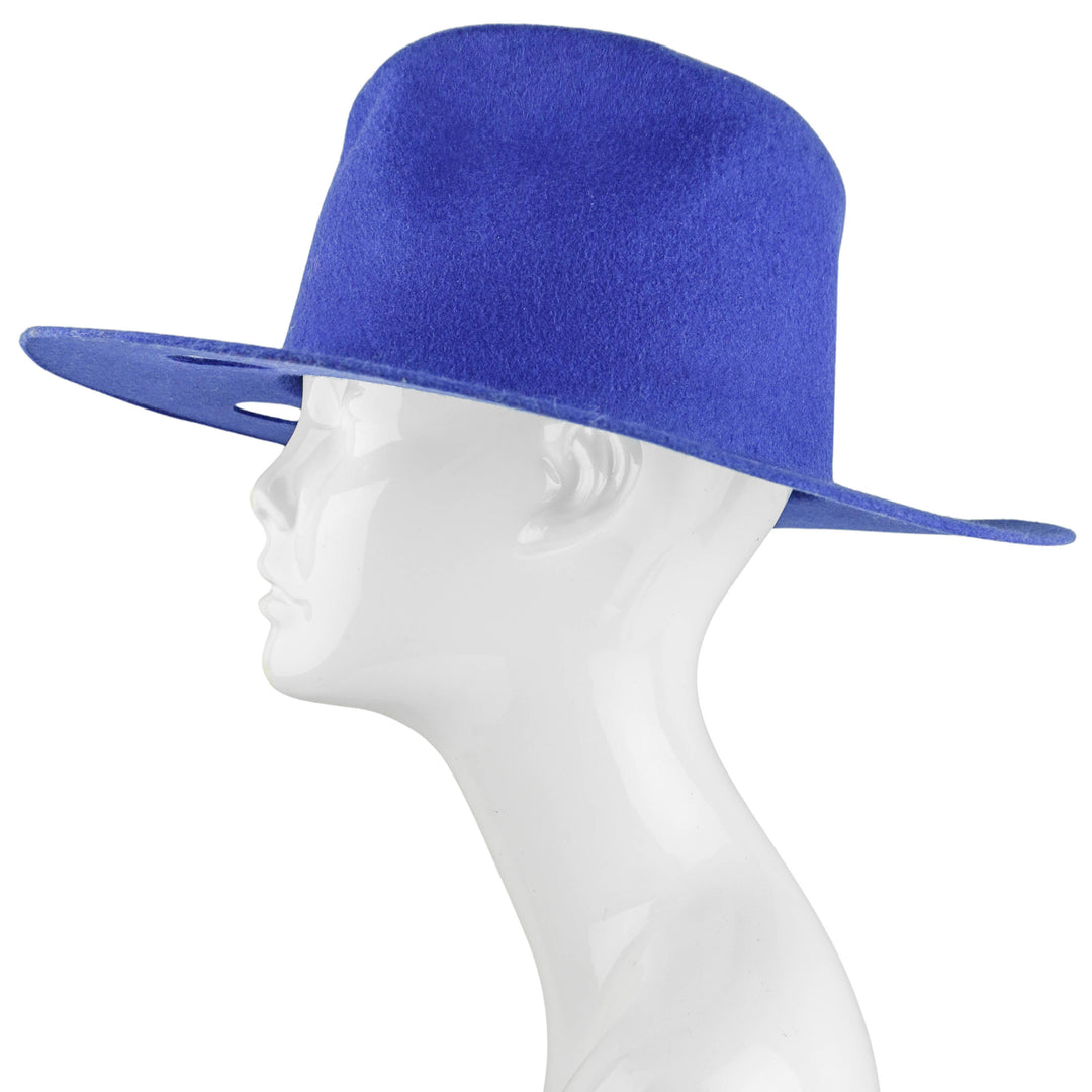 Reinhard Plank Wool Fedora in Blue Holes - Discounts on Reinhard Plank at UAL
