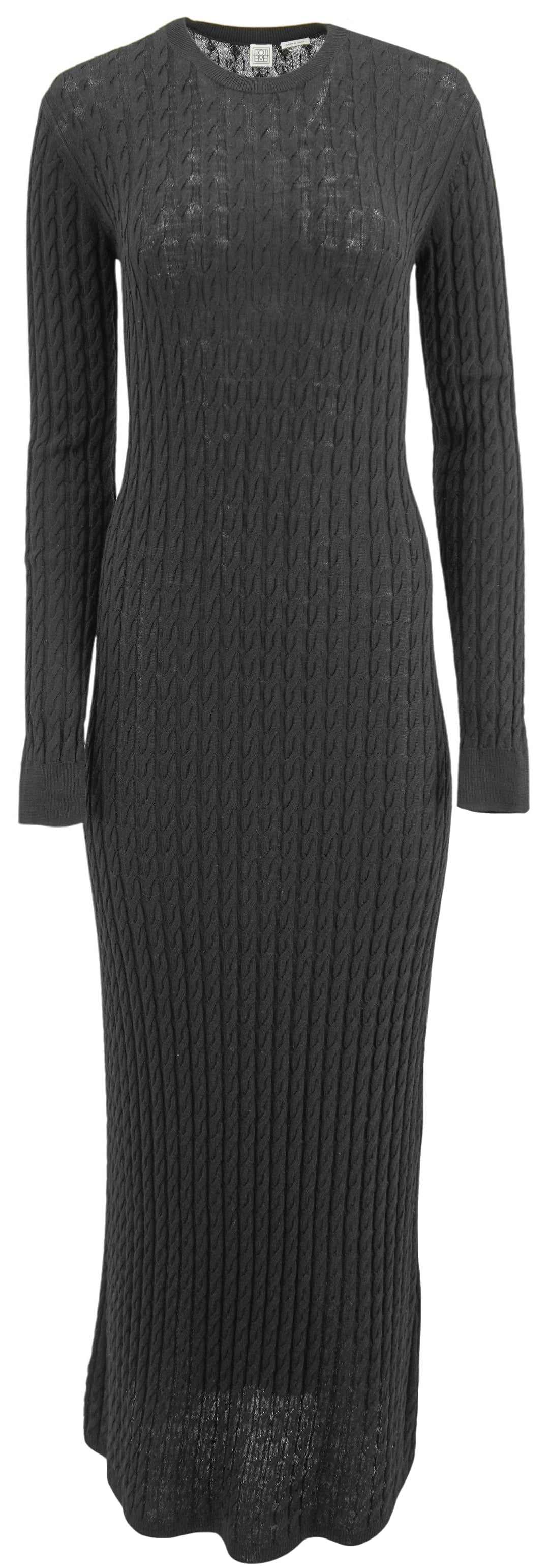 Toteme Cable Knit Dress in Black