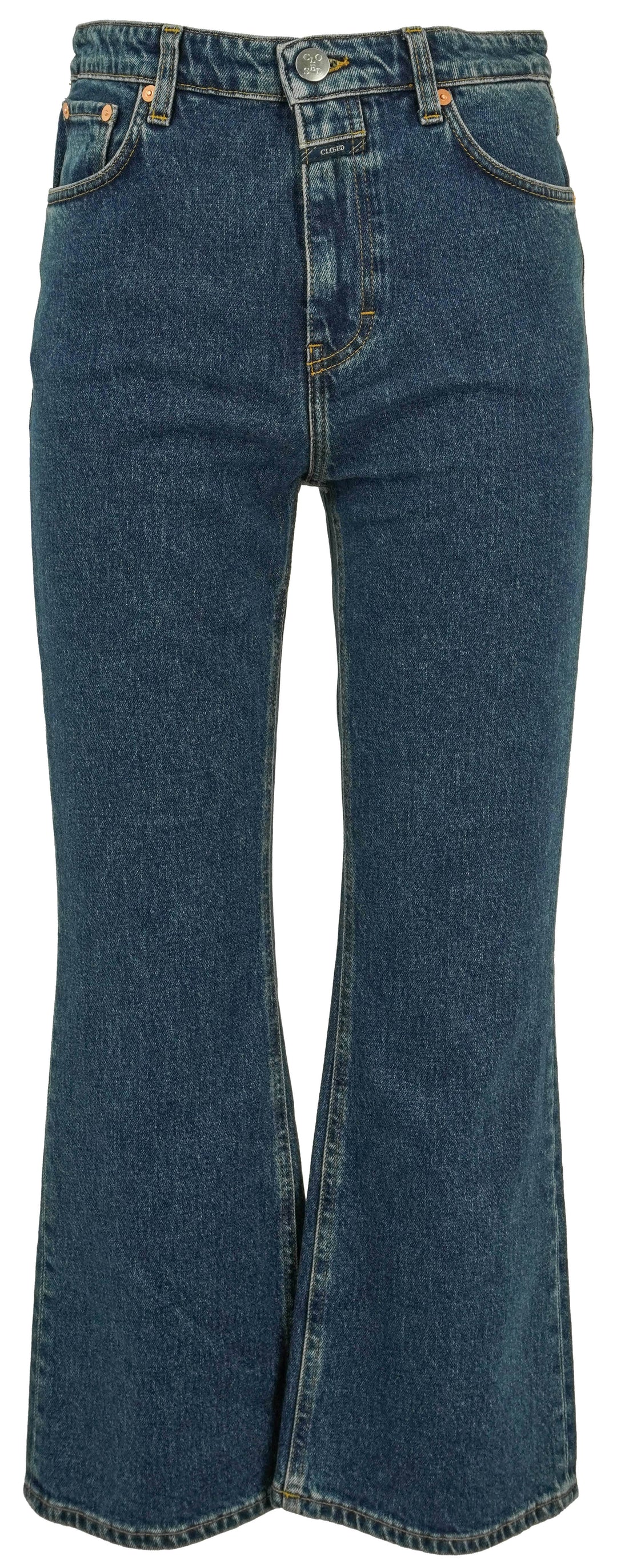 Closed High Rise Ankle Length Denim in Dark Wash - Discounts on Closed at UAL