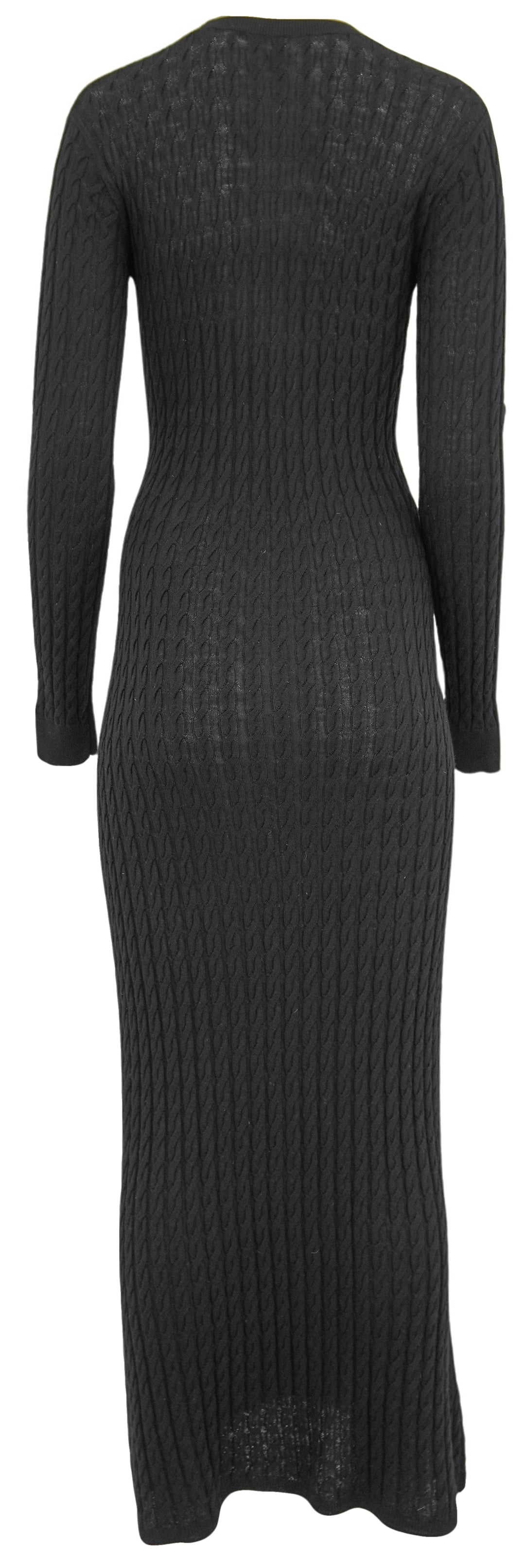 Toteme Cable Knit Dress in Black