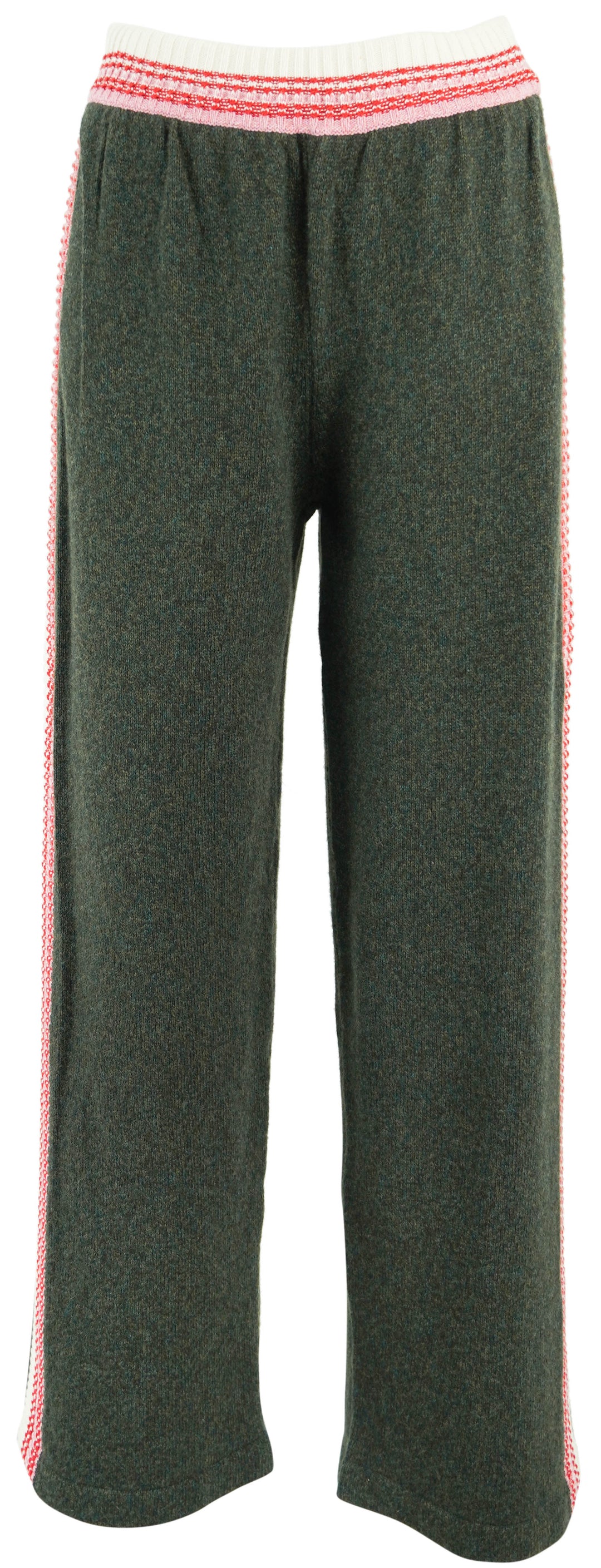 Barrie Knit Stripe Detail Pants in Deep Green - Discounts on Barrie at UAL