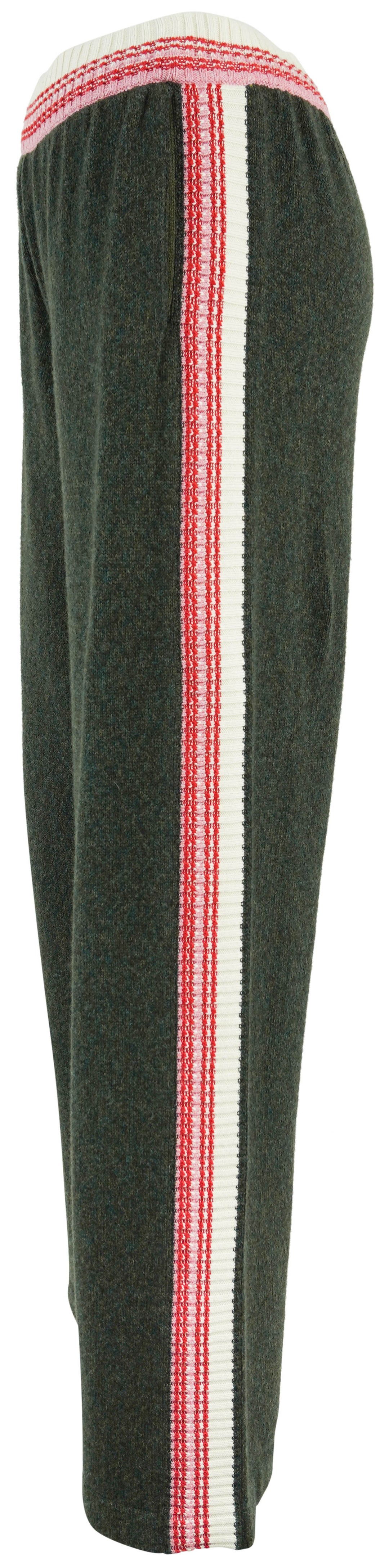 Barrie Knit Stripe Detail Pants in Deep Green - Discounts on Barrie at UAL
