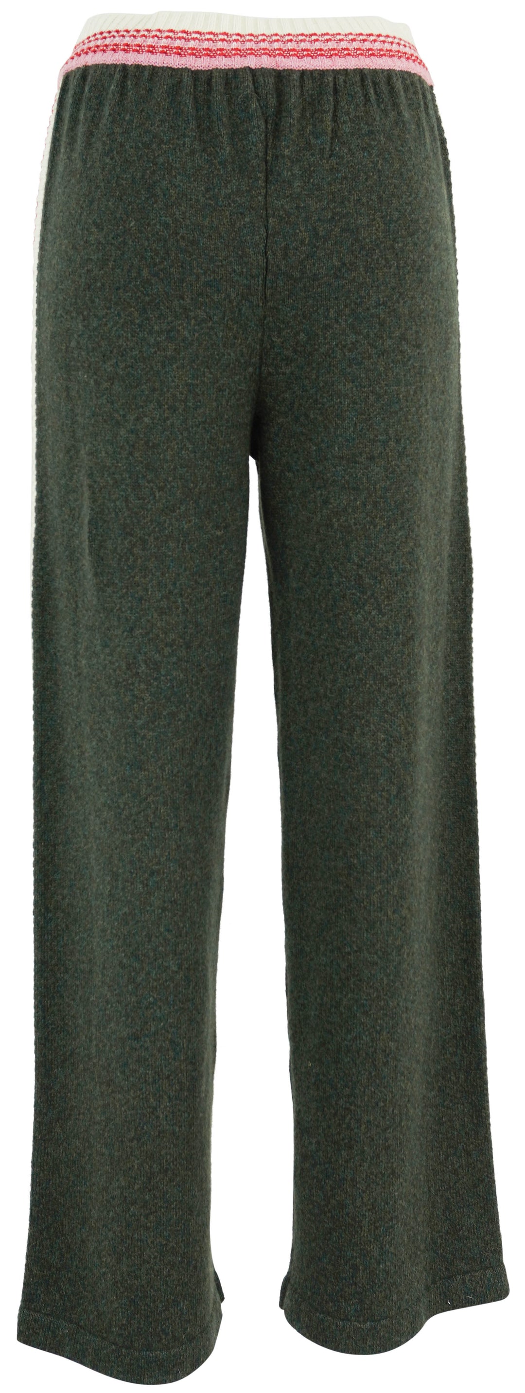 Barrie Knit Stripe Detail Pants in Deep Green - Discounts on Barrie at UAL