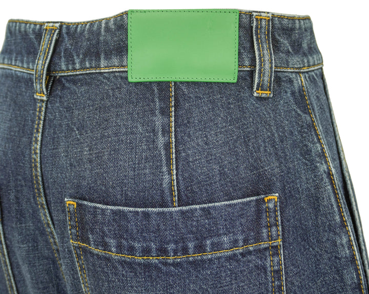 Bottega Veneta Wide Leg Cargo Jeans in Medium Wash - Discounts on Bottega Veneta at UAL