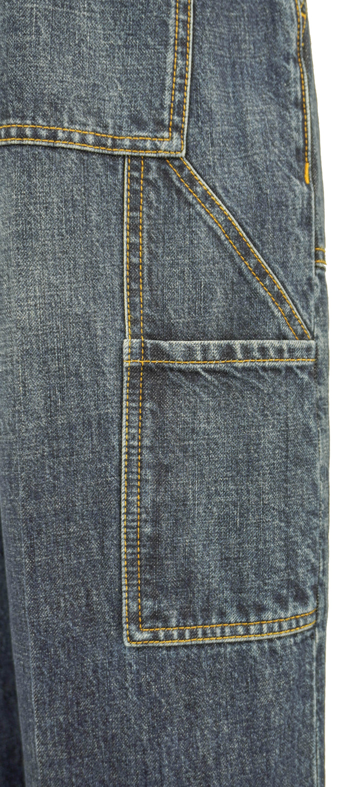 Bottega Veneta Wide Leg Cargo Jeans in Medium Wash - Discounts on Bottega Veneta at UAL