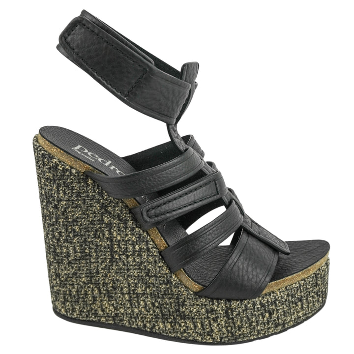 Pedro Garcia Taylin Wedges in Black - Discounts on Pedro Garcia at UAL