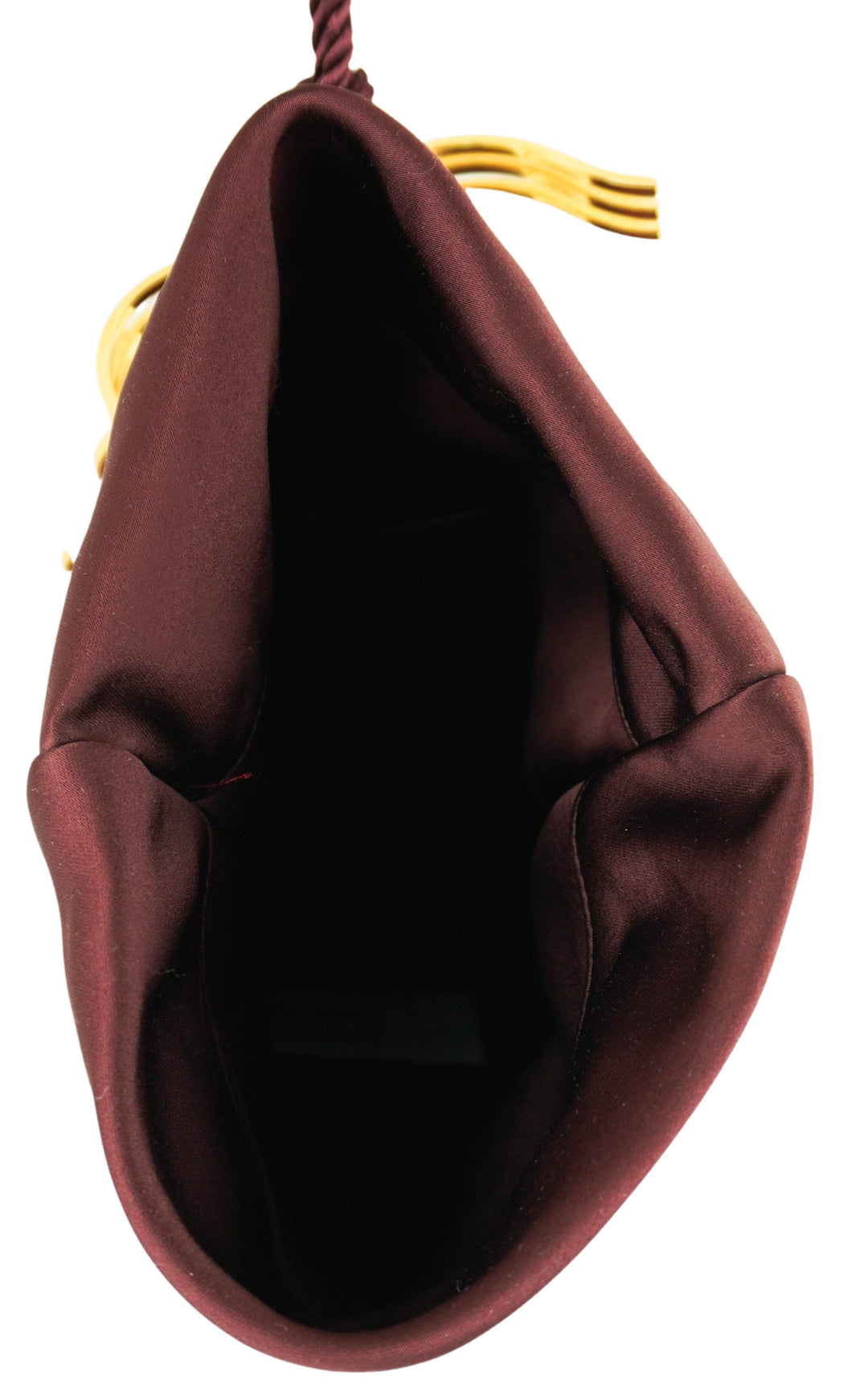 Saint Laurent Evening Pouch Bag in Soft Bordeaux - Discounts on Saint Laurent at UAL