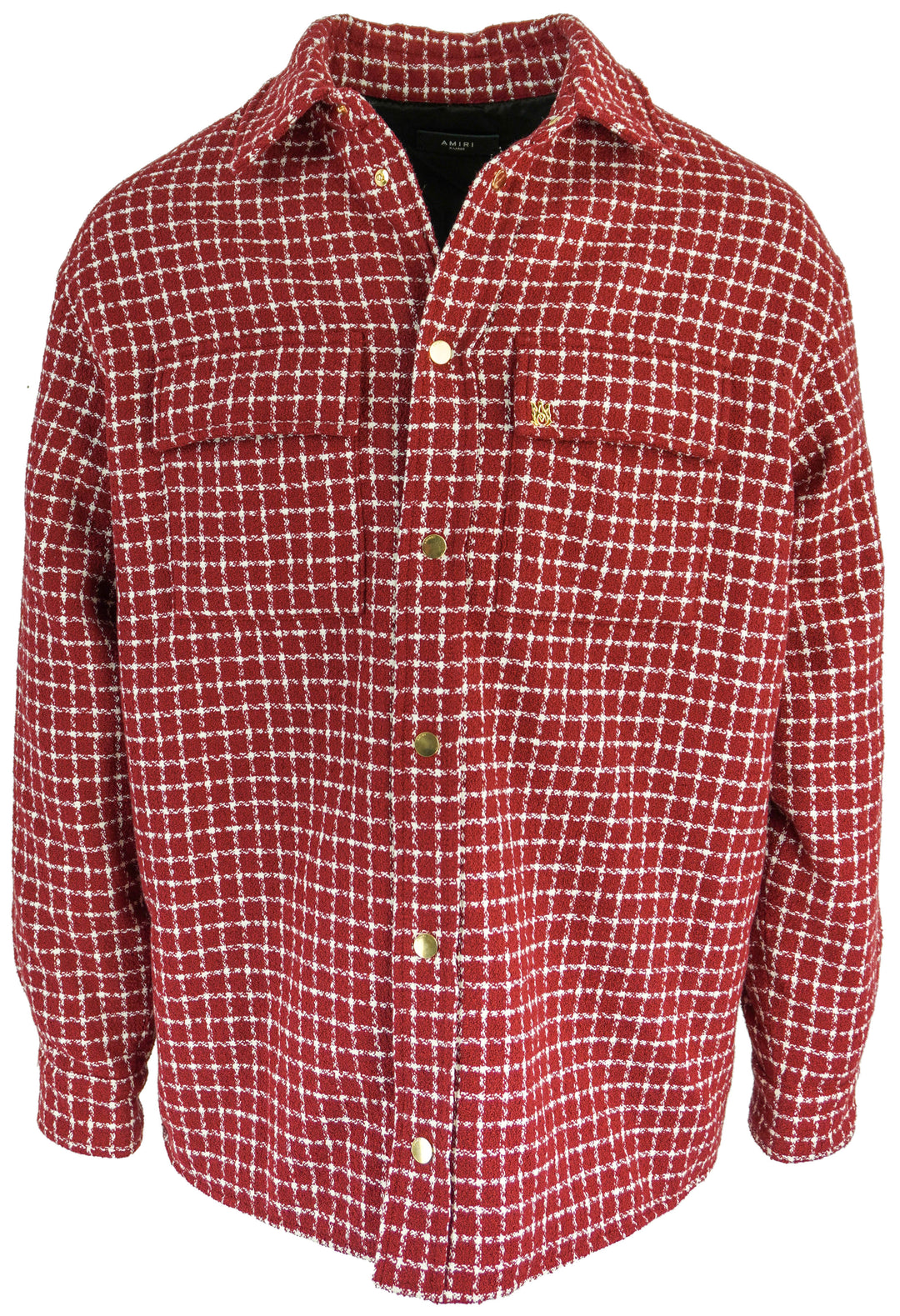 Amiri Boucle Shirt Jacket in Red - Discounts on Amiri at UAL