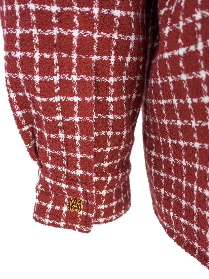 Amiri Boucle Shirt Jacket in Red - Discounts on Amiri at UAL