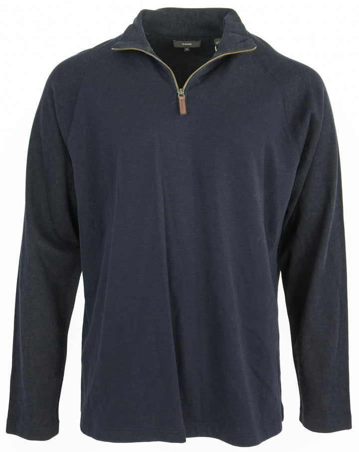 Vince. Quarter Zip Pullover in Navy - Discounts on Vince. at UAL