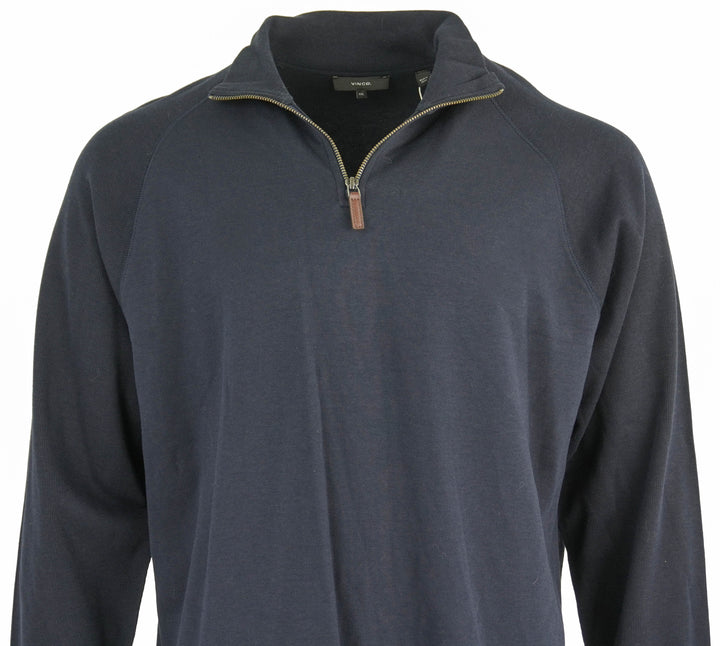 Vince. Quarter Zip Pullover in Navy - Discounts on Vince. at UAL