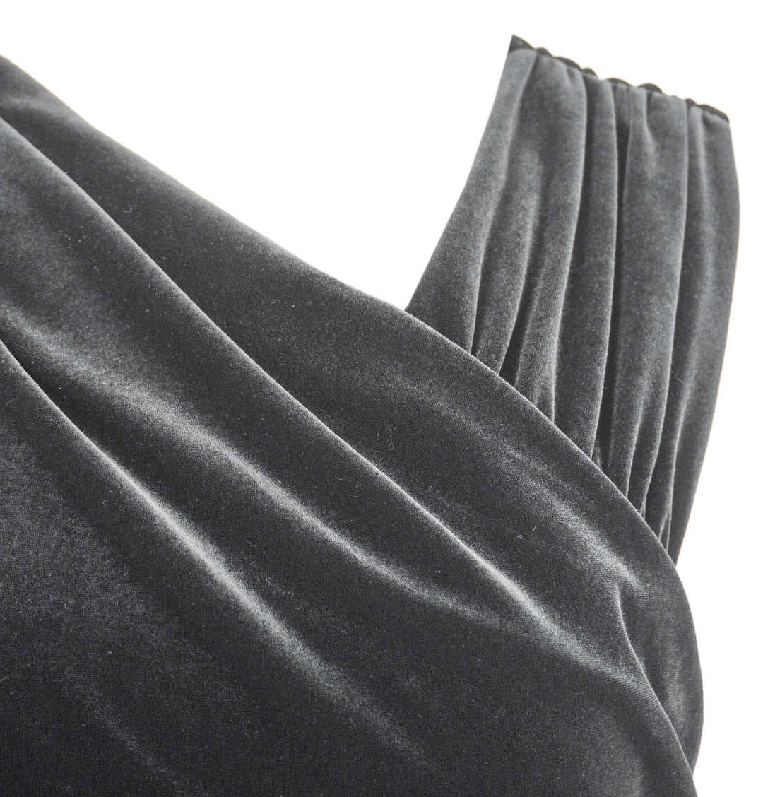 Ganni Velvet Ruched Sleeveless Top in Black - Discounts on GANNI at UAL