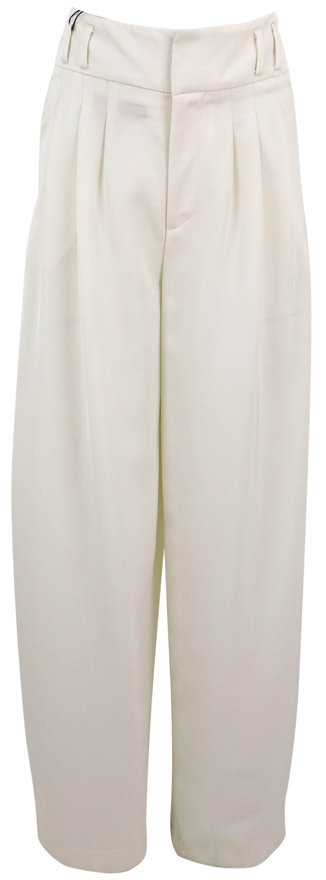 Altuzarra Pleated High Rise Trousers in Cream - Discounts on Altuzarra at UAL