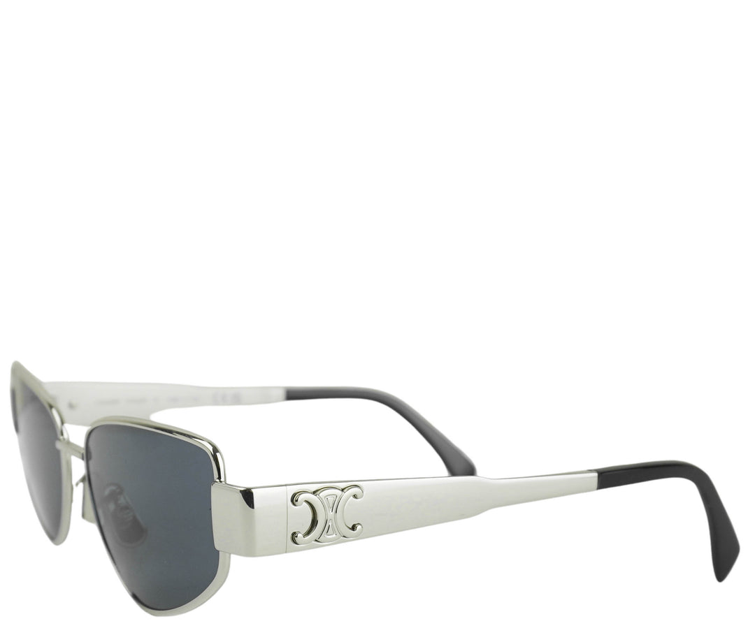 Celine Triomphe Metal 04 Sunglasses in Silver and Blue - Discounts on Celine at UAL