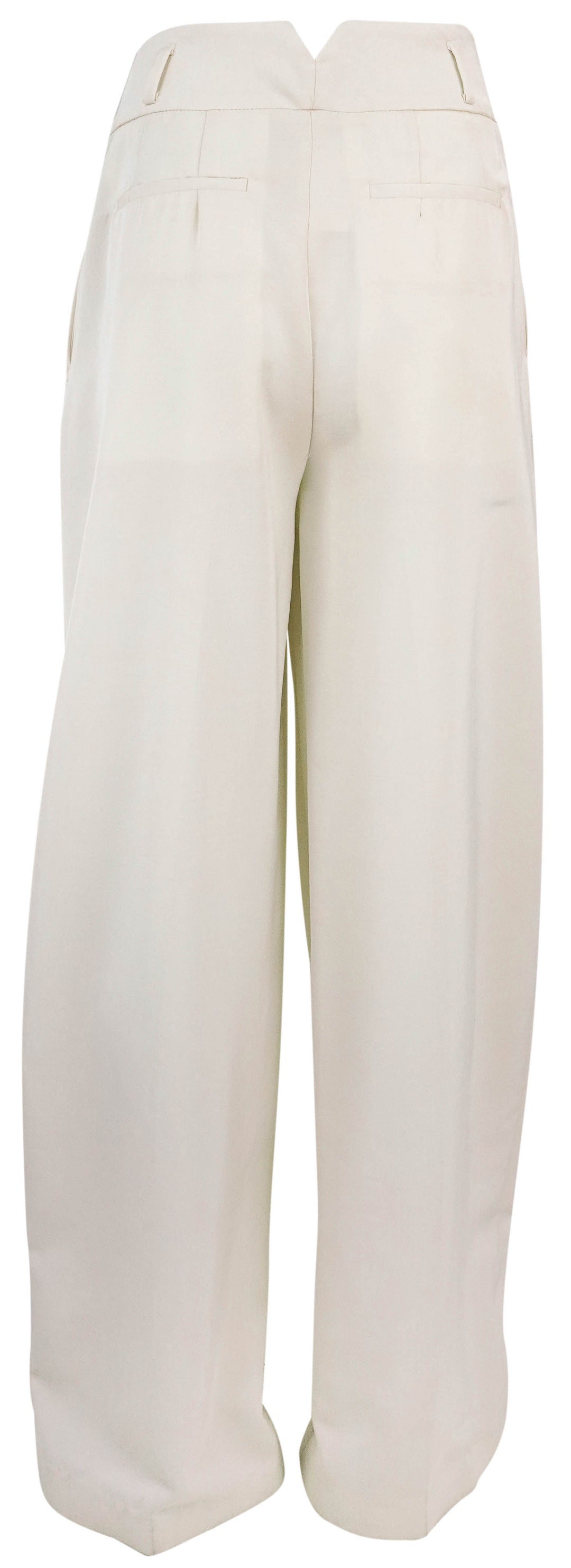 Altuzarra Pleated High Rise Trousers in Cream - Discounts on Altuzarra at UAL