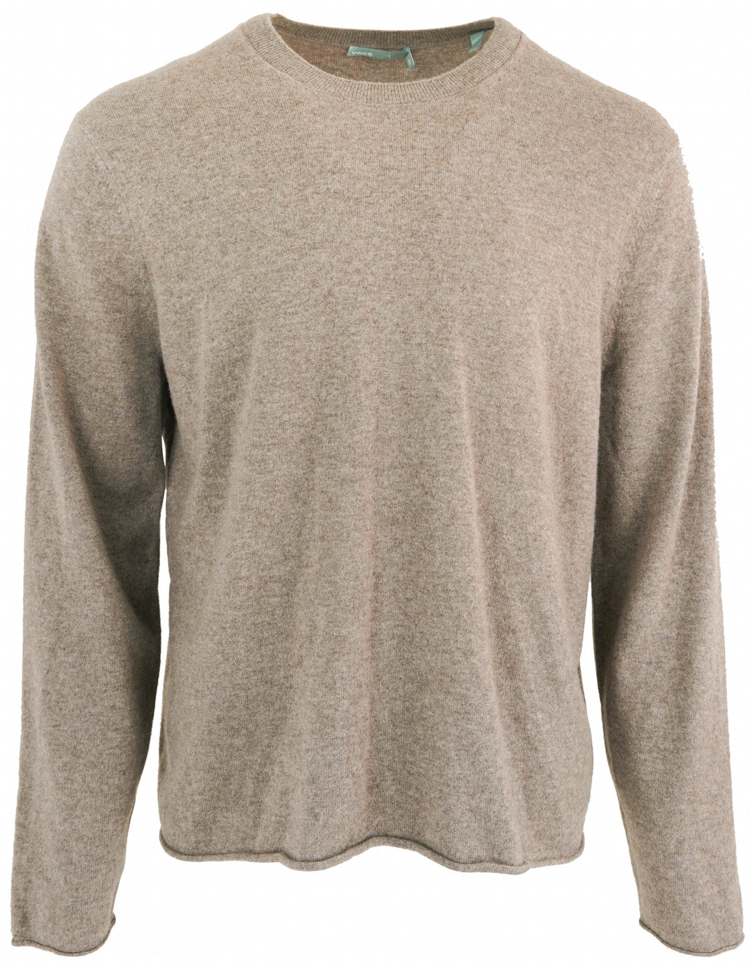 Vince. Long Sleeve Cashmere Sweater in Light Brown - Discounts on Vince. at UAL