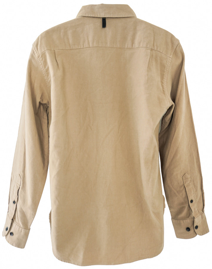 Rag & Bone Corduroy Button Down Shirt in Beige - Discounts on Rag & Bone at UAL