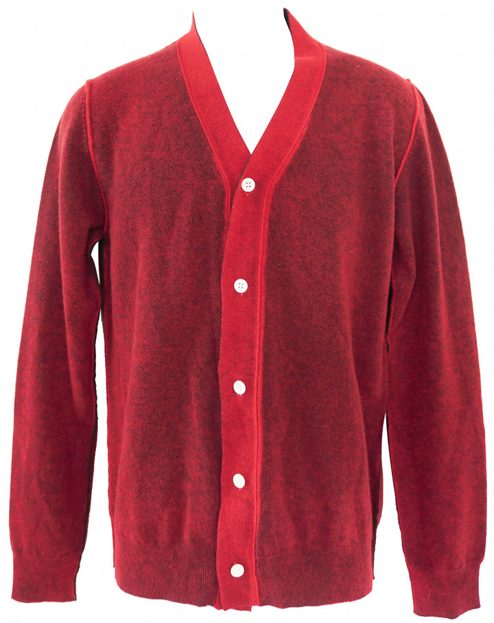 Comme Des Garçons Shirt Line Cardigan in Red - Discounts on Comme des Garçons at UAL