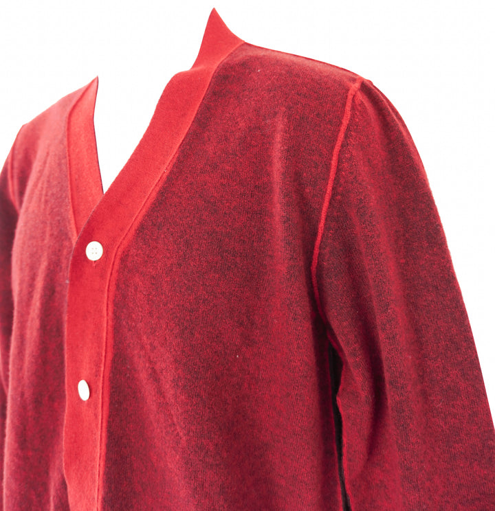 Comme Des Garçons Shirt Line Cardigan in Red - Discounts on Comme des Garçons at UAL