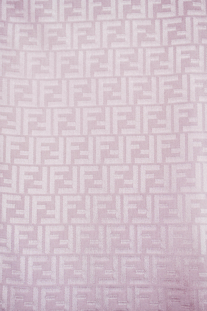 Fendi Logo Silk Midi Skirt in Mauve - Discounts on Fendi at UAL